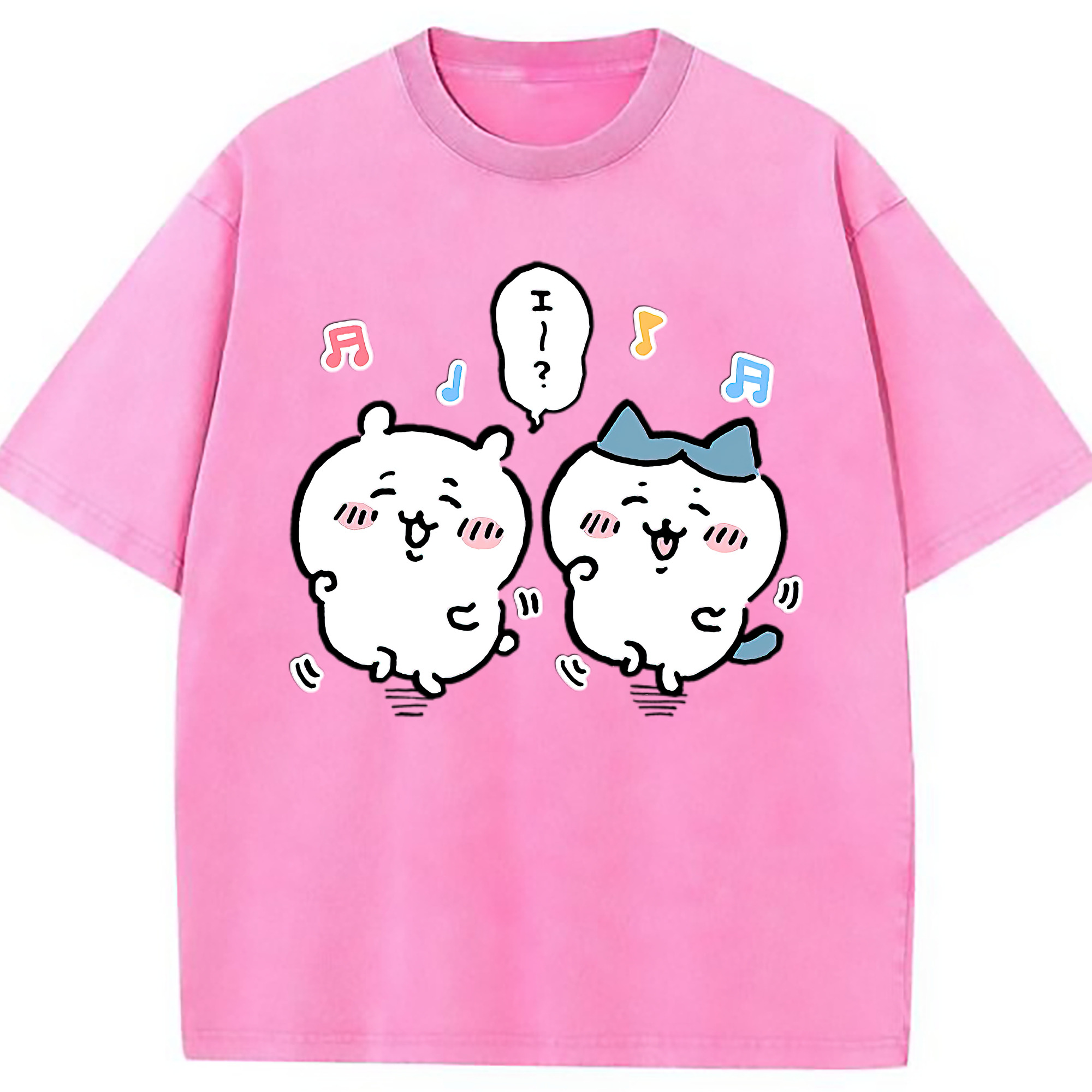 （画像用） ちいかわ ハチワレ Chii-kawa hachiware 綿100% ヴィンテージ風 半袖Tシャツ（フロントプリント）